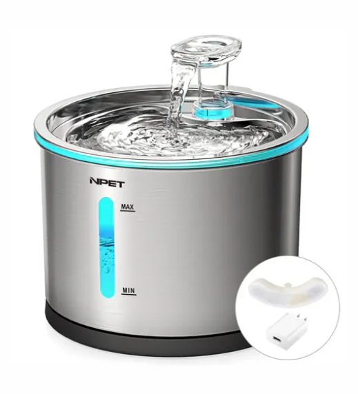 Npet 50oz Stainless Steel Cat Water Fountain